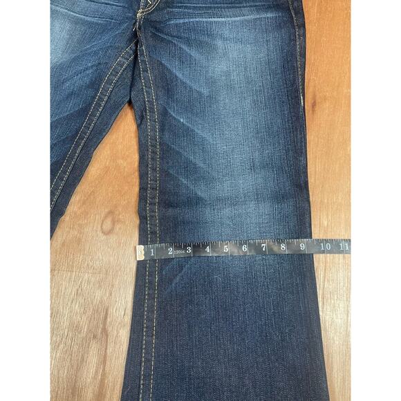 True Religion Jeans Womens Sz 30 Bootcut Dark Wash 34 X 32 Candice Embellished - Picture 14 of 16
